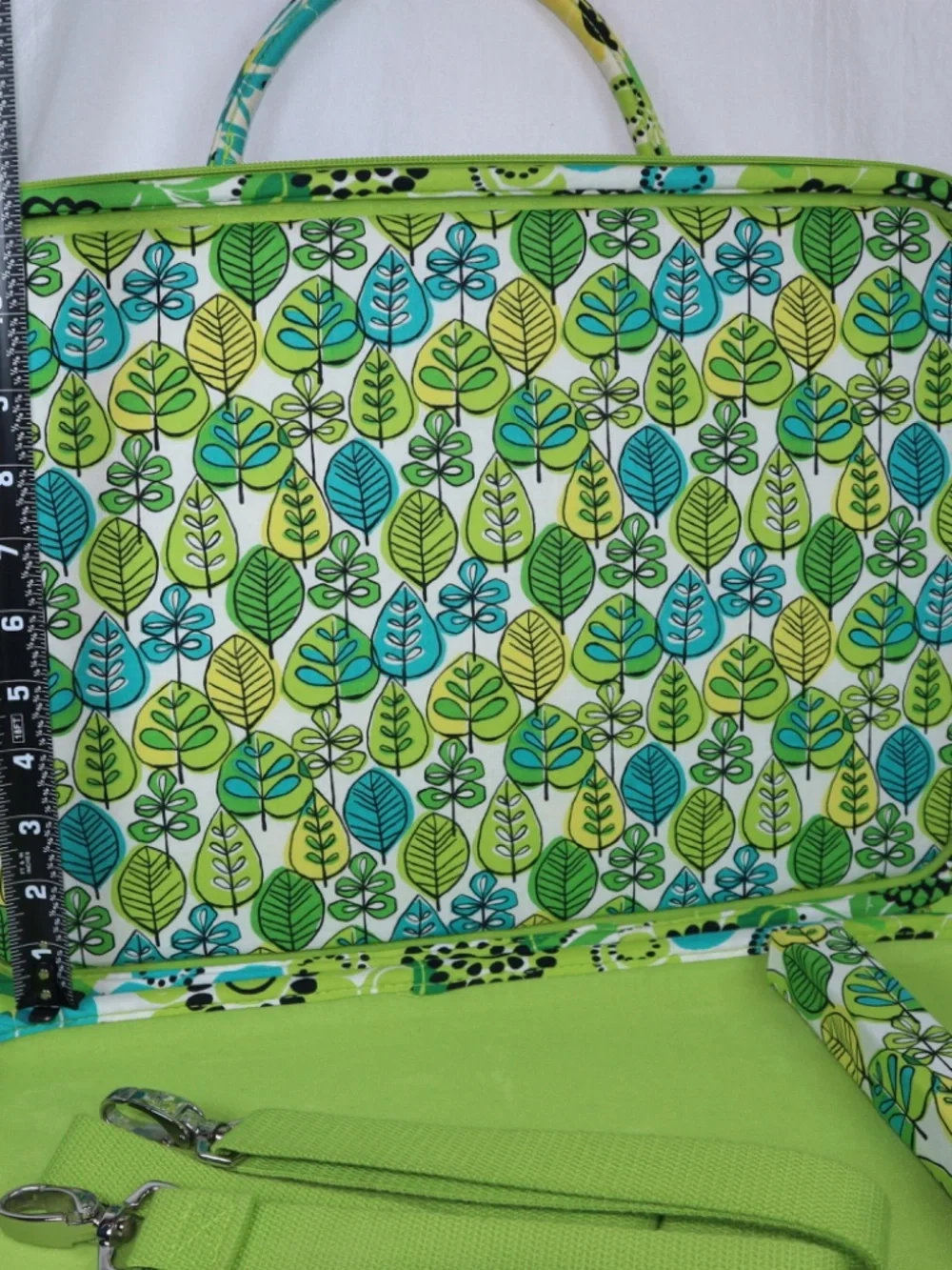 Retired Vera Bradley Limes Up Laptop Case with Carry Handles and Strap Padded